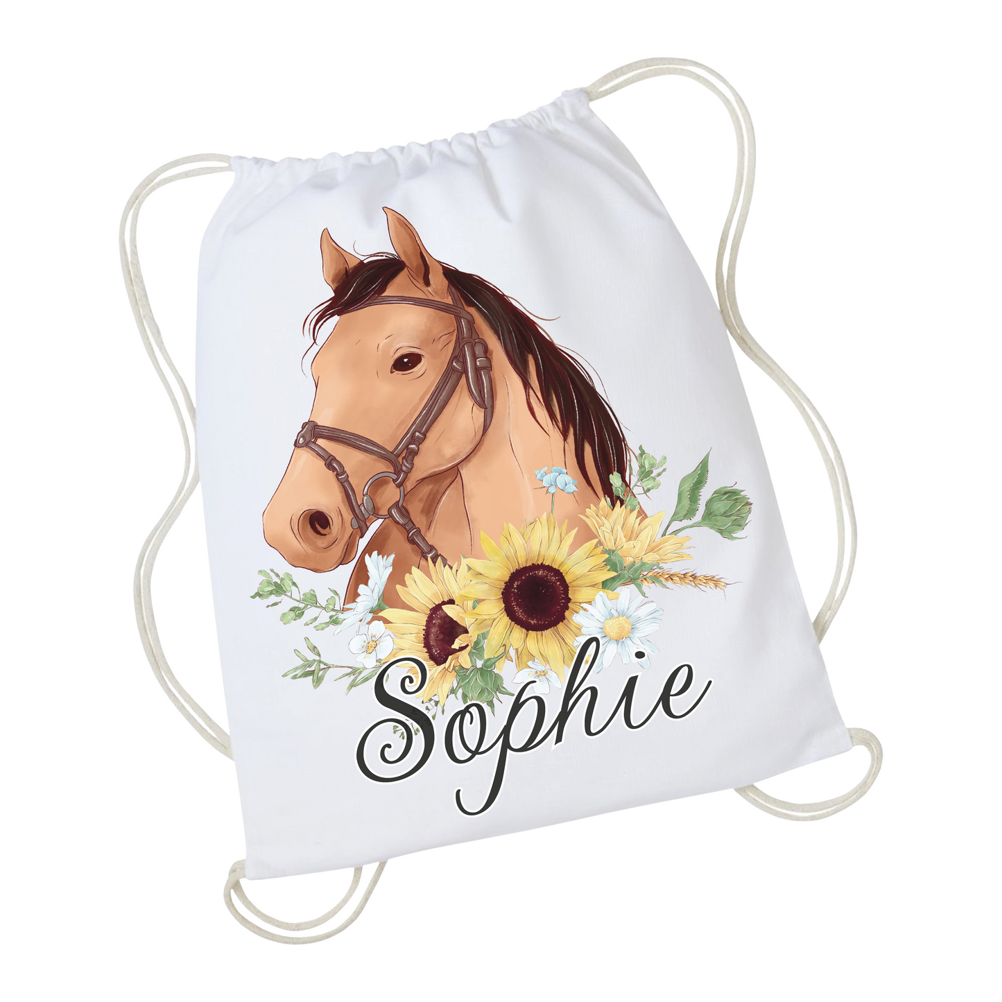 Gymtas met naam - Paard Soleya