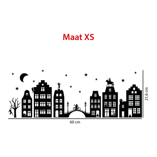 Sinterklaas Raamstickers – Basis straat met huizen