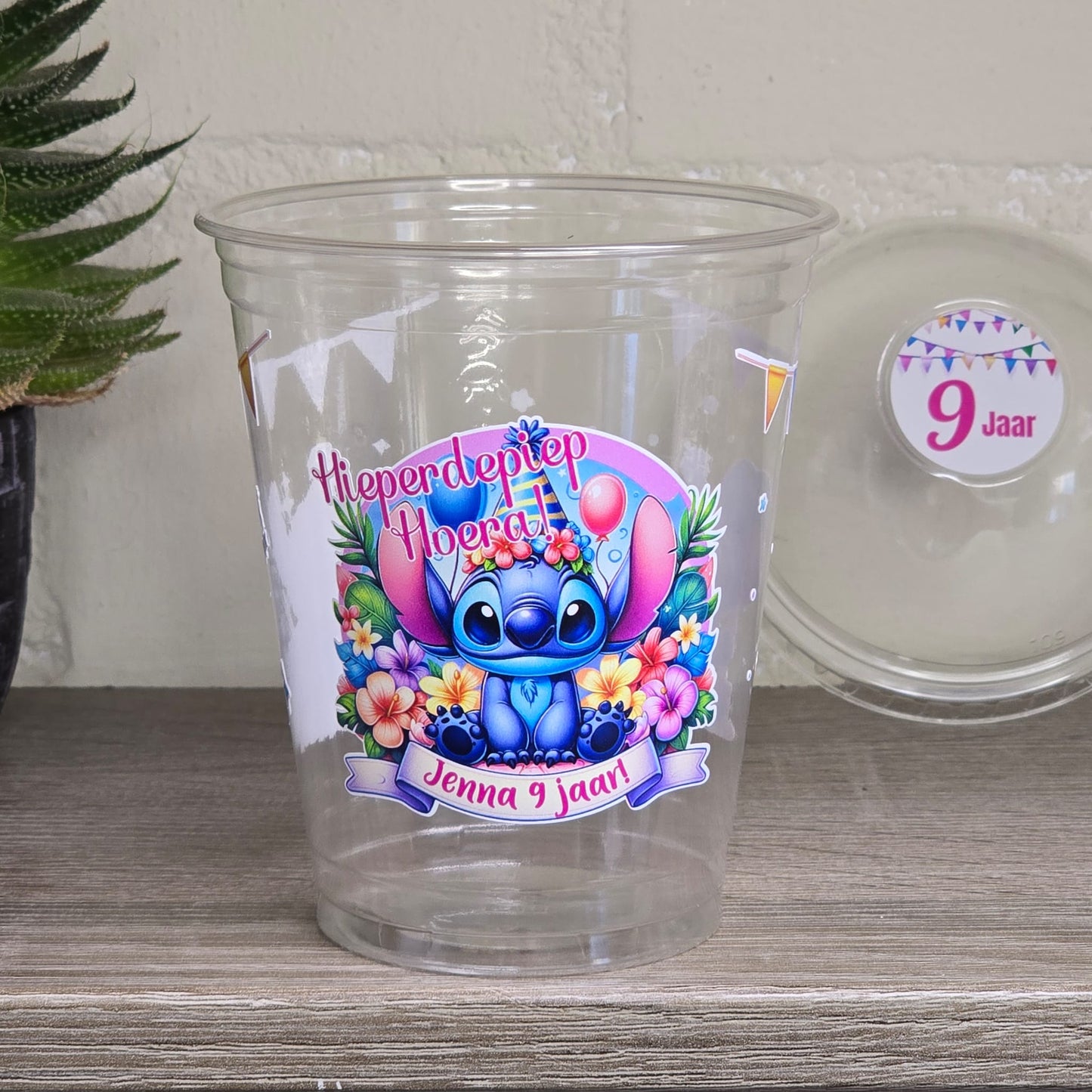 Traktatiebeker Stitch - Aloha Party (Stickerset)