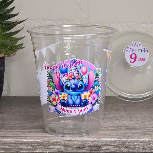 Traktatiebeker Stitch - Aloha Party (Stickerset)