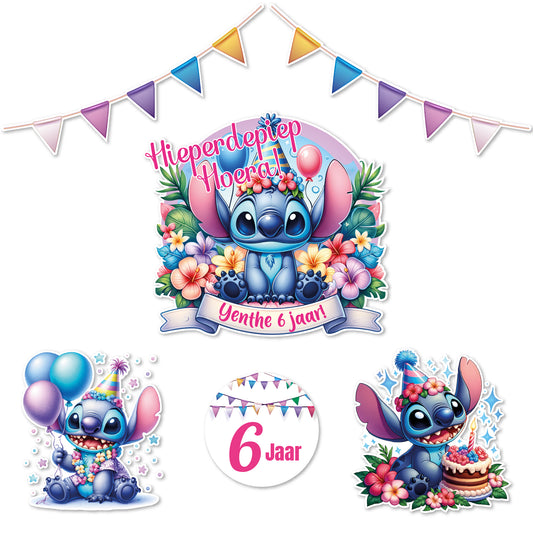 Traktatiestickerset Stitch – Aloha Party