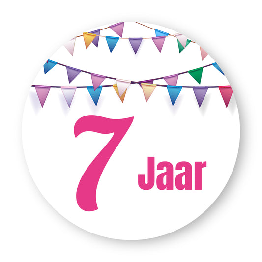 Traktatiesticker - Vlaggetjes