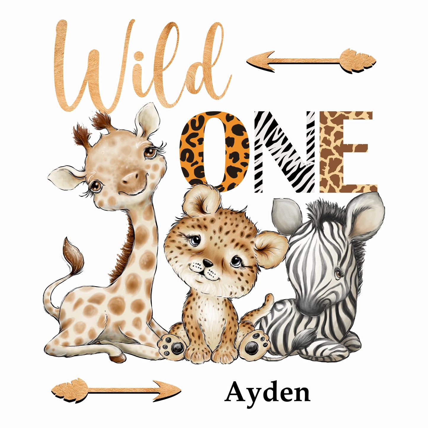 Textieltransfer met naam | Wild One