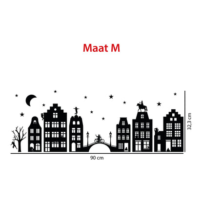 Sinterklaas Raamstickers – Basis straat met huizen